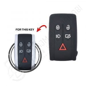 5 Buttons Silicone Smart Remote Key Fob Cover Case Fit For Jaguar